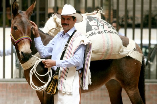 Carlos Castaneda, who was named Colombia's new Juan Valdez, poses with 