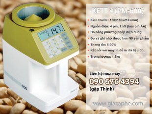 Máy đo độ ẩm Kett 4 (PM-600), hàng Nhật chính hãng