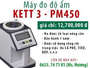 Bán máy đo độ ẩm cà phê, tiêu Kett 3 – Pm450