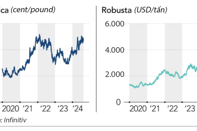 “Cơn sốt” giá cà phê thế giới có thể kéo dài